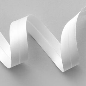 Schrägband Satin [20 mm] – weiss, 