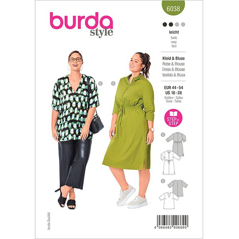 Kleid / Bluse | Burda 6038 | 44-54, image number 1