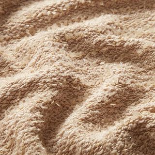 Baumwolle Feinstrick Glitzereffekt – sand | Reststück 100cm