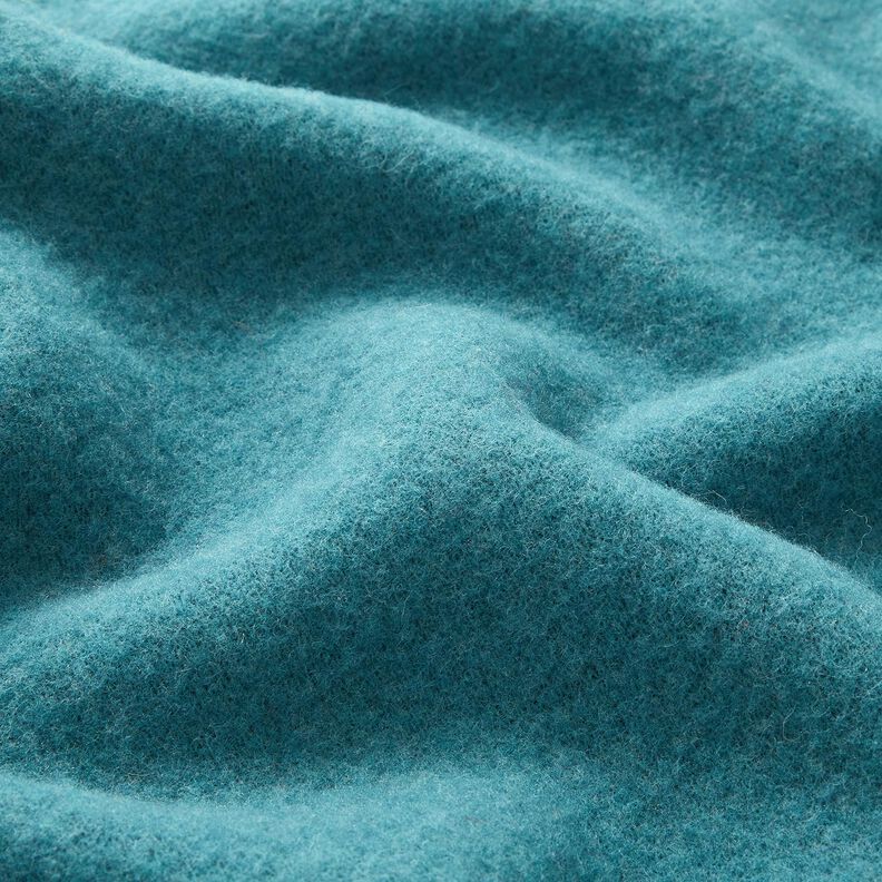 Woll-Fleece reine Schurwolle Uni – türkis, image number 2
