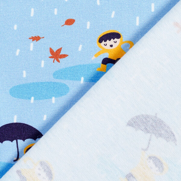 Baumwolljersey Regentag Digitaldruck | PETIT CITRON – babyblau – Muster, image number 4