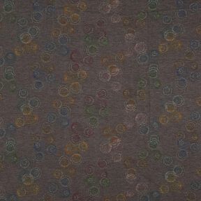 Viskosejersey bunte Kreise – steingrau, 