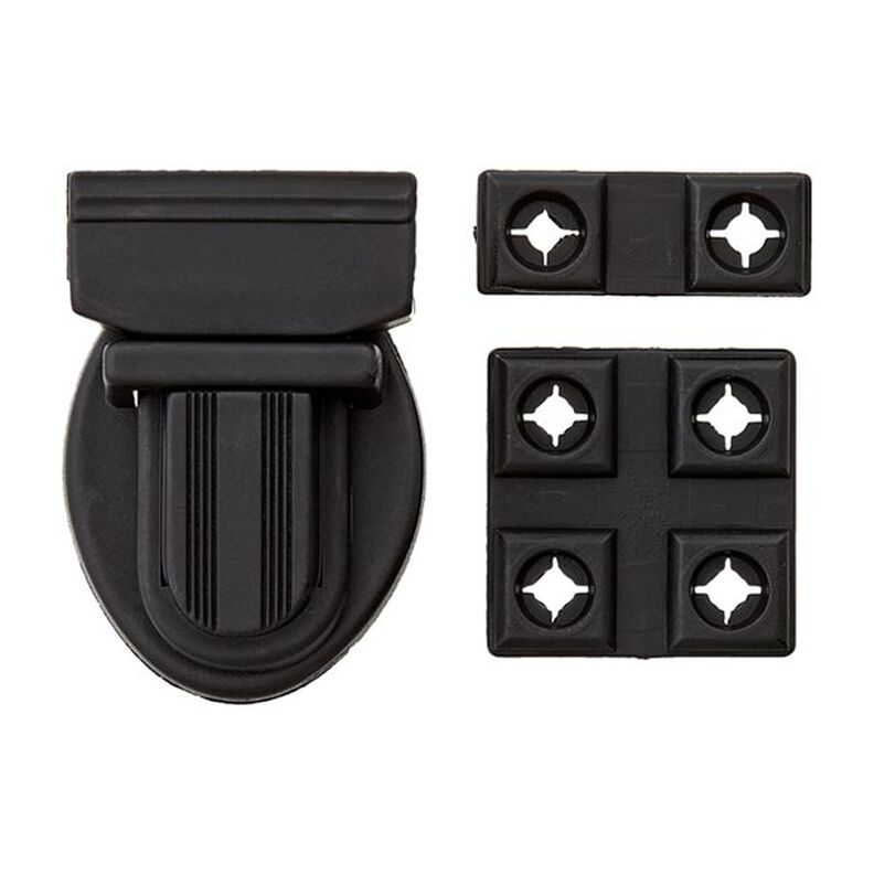 Taschenverschluss [ 38x26 mm ] – schwarz,  image number 3