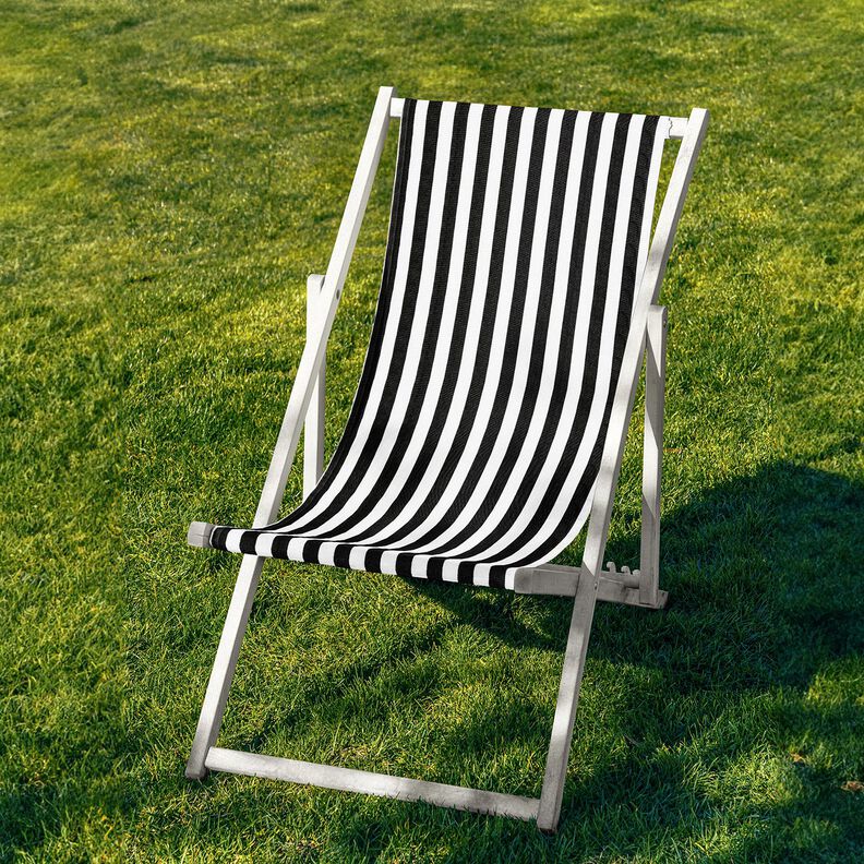Outdoor Liegestuhlstoff Längsstreifen 44 cm – schwarz,  image number 4