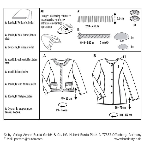 Jacke / Blazer | Burda 6465 | 34-46, image number 6