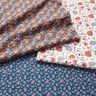 Baumwollstoff Popeline elegante Blumenranken – weiss/beere,  thumbnail number 5