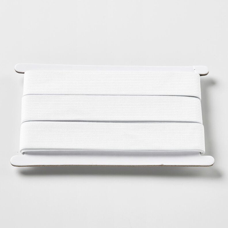 Glattes Gummiband [3 m | 25 mm] – weiss,  image number 1