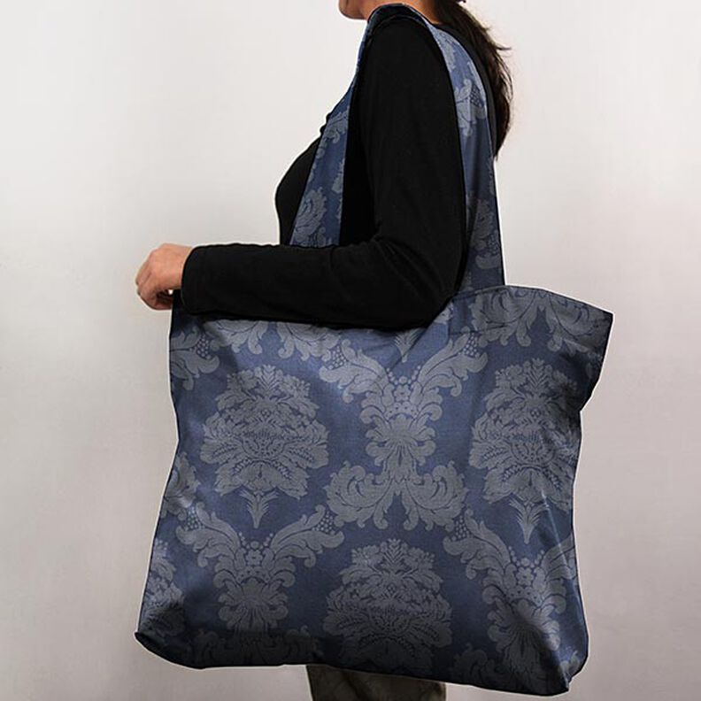 Dekostoff Jacquard Damasco 280 cm – königsblau,  image number 6