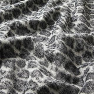 Flauschiger Manteljacquard Leomuster – anthrazit/hellgrau, 