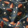 Baumwollstoff Popeline filigrane Blüten – schwarzblau/terracotta,  thumbnail number 2
