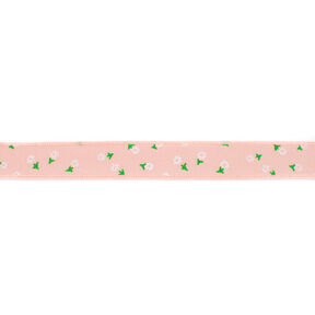 Webband Chambray Blümchen – lachs, 