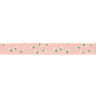 Webband Chambray Blümchen – lachs,  thumbnail number 1