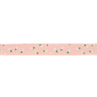 Webband Chambray Blümchen – lachs, 