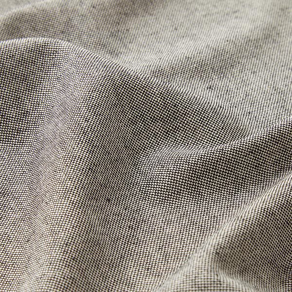 Dekostoff Halbpanama Chambray recycelt – schwarz/weiss