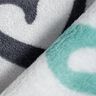 Kuschelfleece grosse Herzen – silbergrau/dunkelgrün,  thumbnail number 5
