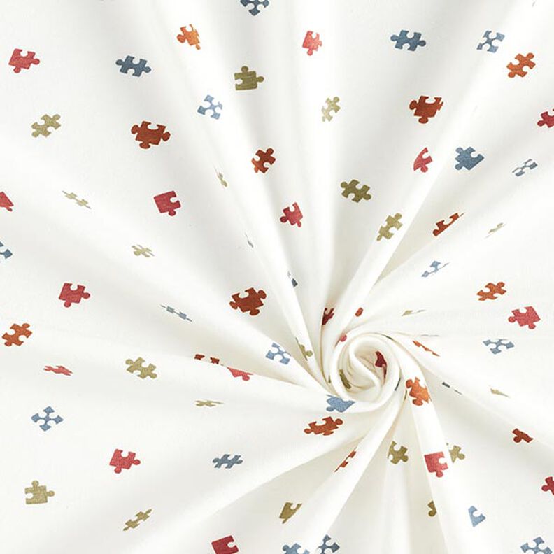 Baumwolljersey Puzzelteile – wollweiss, image number 3