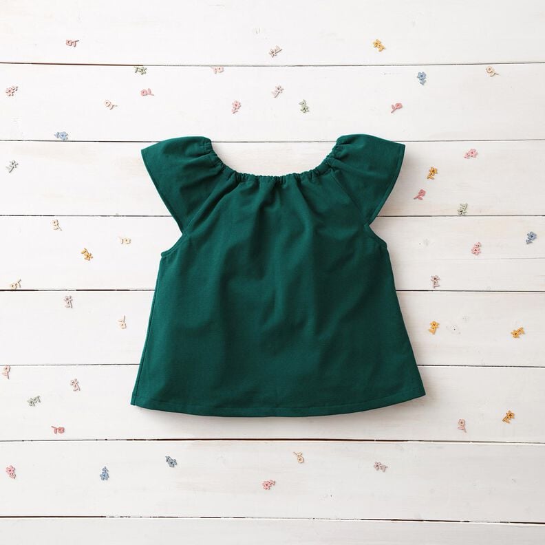 Baumwolljersey Medium Uni – blautanne, image number 7