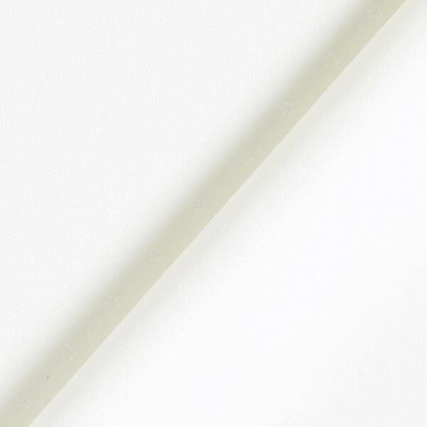 Stretch Baumwoll-Jacquard Kleeblätter – wollweiss | Reststück 50cm