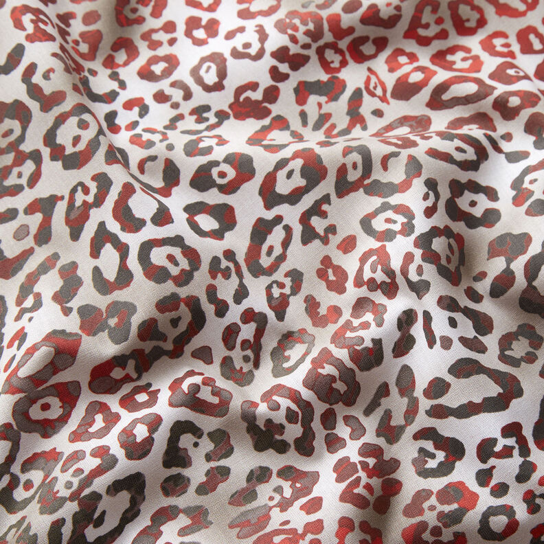 GOTS Baumwollpopeline Leomuster | TCC x LOOKS by Wolfgang Joop – karminrot/helltaupe,  image number 3