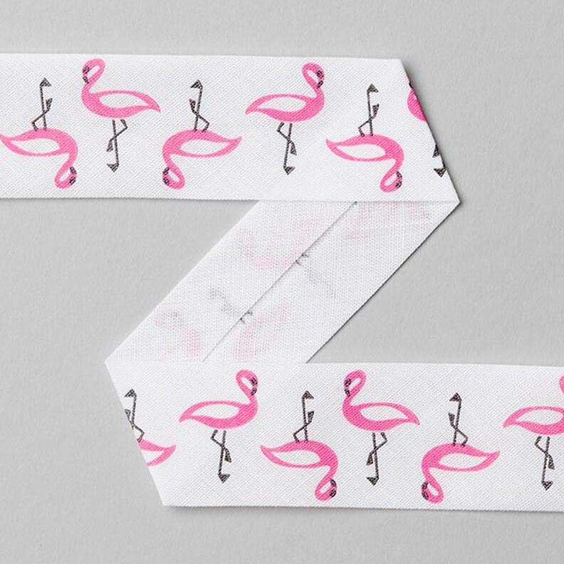 Baumwolllschrägband Flamingo - pink,  image number 1