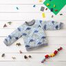 Alpenfleece Dinos – natur/jeansblau,  thumbnail number 5