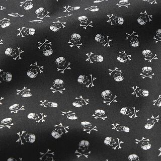 Popeline Totenkopf – schwarz/weiss, 
