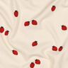 GOTS Baumwolljersey Erdbeeren | Poppy Fabrics – hellbeige/karminrot,  thumbnail number 2