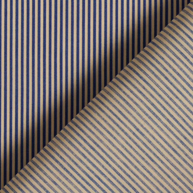 Hemdenstoff Längsstreifen – marineblau/beige,  image number 4