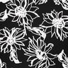 Viskose-Leinen-Mix abstrakte Sonnenblumen – schwarz/weiss,  thumbnail number 1