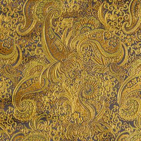 Bekleidungsjacquard Metallic Paisley – gold/schwarz, 