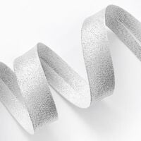 Schrägband Metallic [20 mm] – silber metallic