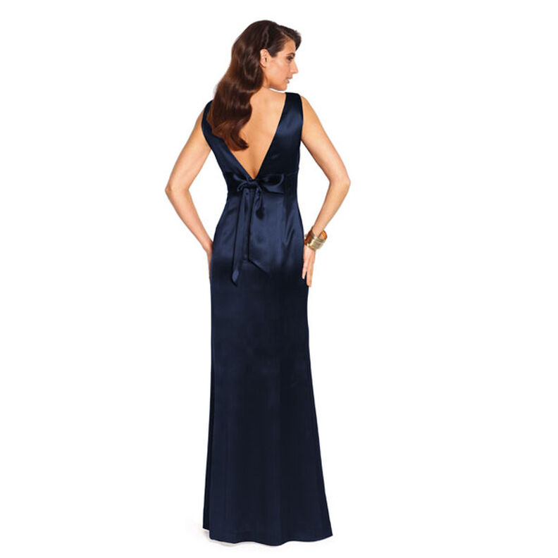 Stretch Satin – navy,  image number 5