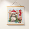 Dekopanel Gobelin Weihnachts-Katze – hellblau/rot,  thumbnail number 6