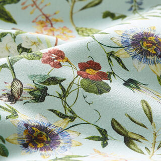 Baumwollstoff Popeline Blumenpracht – hellblau, 