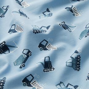 French Terry Sommersweat Baustelle – hellblau,  French Terry Sommersweat Baustelle – hellblau,