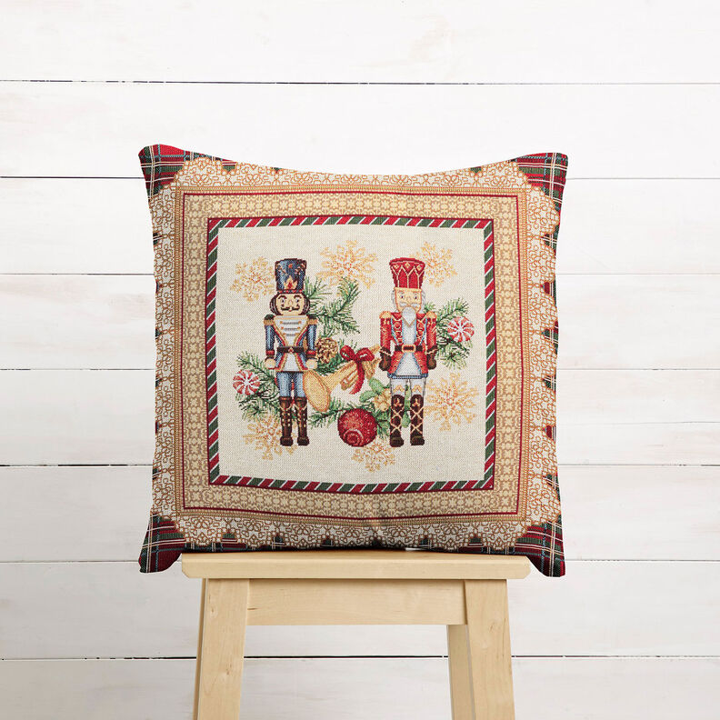Dekopanel Gobelin Nussknacker Duo – karminrot/hellbeige,  image number 6