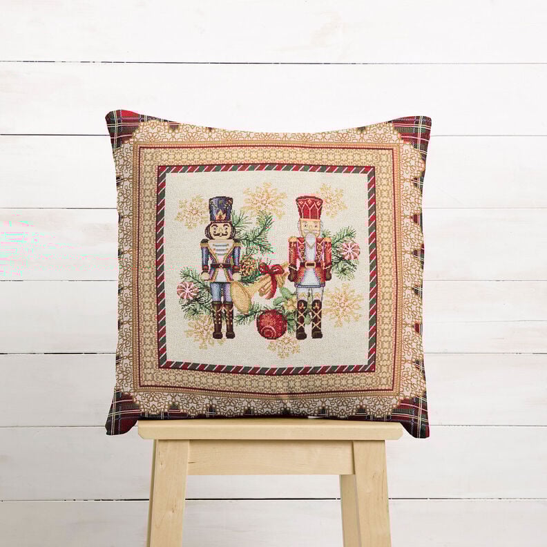Dekopanel Gobelin Nussknacker Duo – karminrot/hellbeige, image number 6