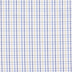 Baumwollstoff Gitterkaro – weiss/blau, 