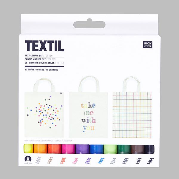 Textilstifte Set „Top 10“ | RICO DESIGN,  image number 1