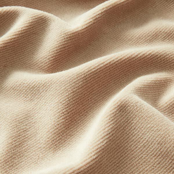 Jersey Cordsamt Querrips – sand | Reststück 100cm