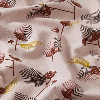 Baumwolljersey gefächerte Blätter – rosé | Reststück 100cm