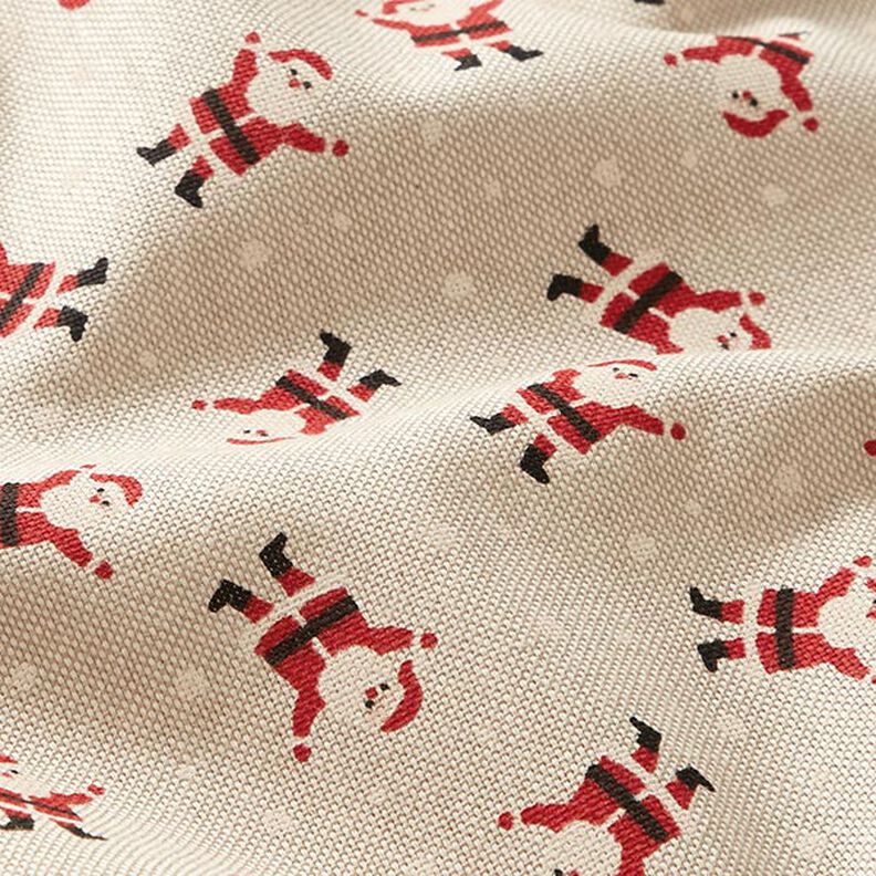 Dekostoff Halbpanama Mini-Weihnachtsmänner – natur, image number 2