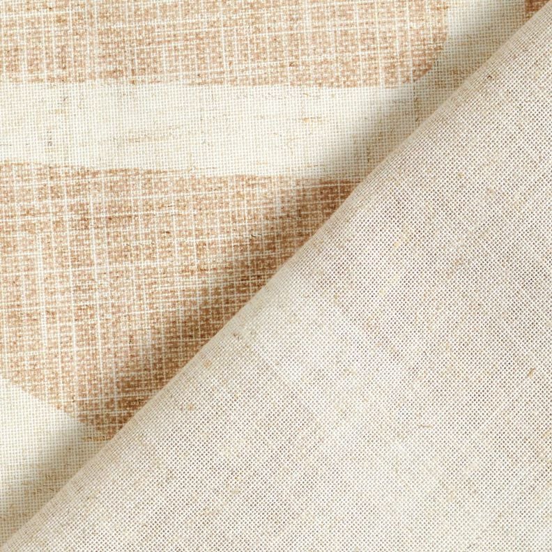 Gardinenstoff Leinen-Mix Formen – maronenbraun/natur, image number 4