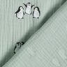 Musselin/ Doppel-Krinkel Gewebe fröhliche Pinguine – schilf,  thumbnail number 4