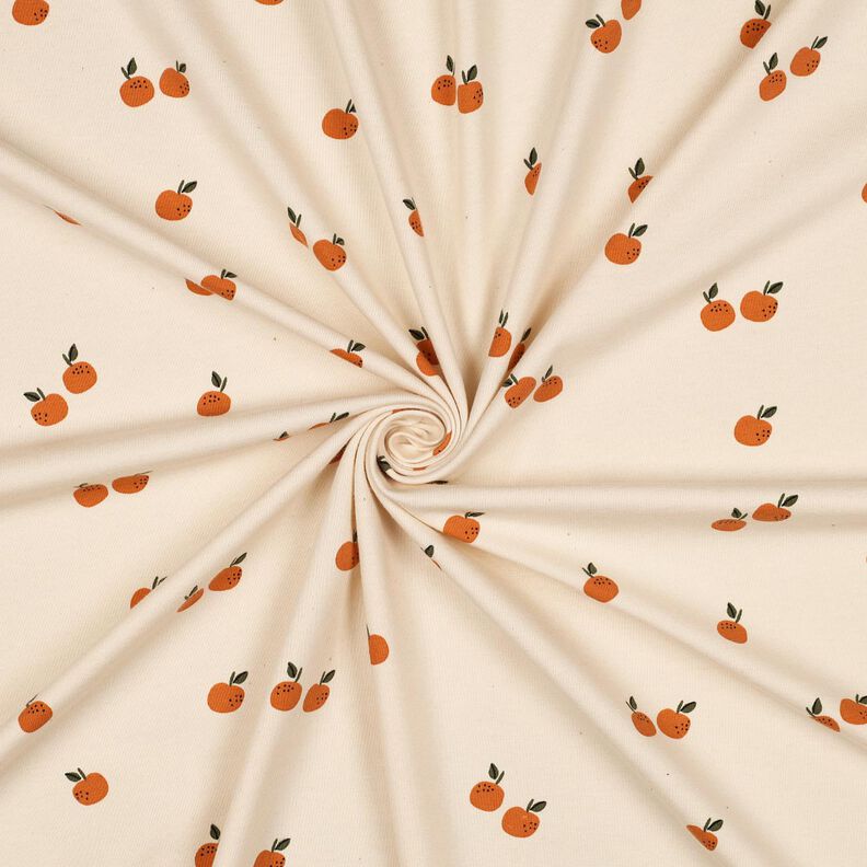 GOTS Baumwolljersey Orangen | Poppy Fabrics – hellbeige/karamell,  image number 3