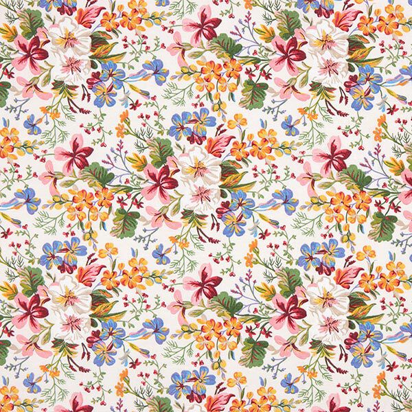 Dekostoff Canvas gemaltes Blumenmeer | Reststück 50cm