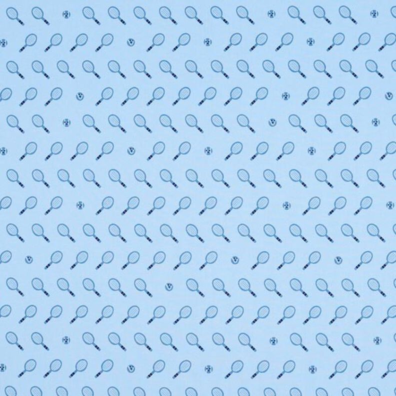 French Terry Sommersweat retro Tennis | PETIT CITRON – hellblau,  image number 1