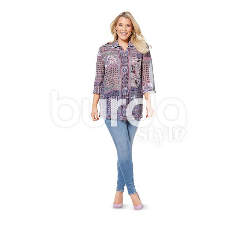 Plus-Size Bluse | Burda 6614 | 44-56,  image number 3