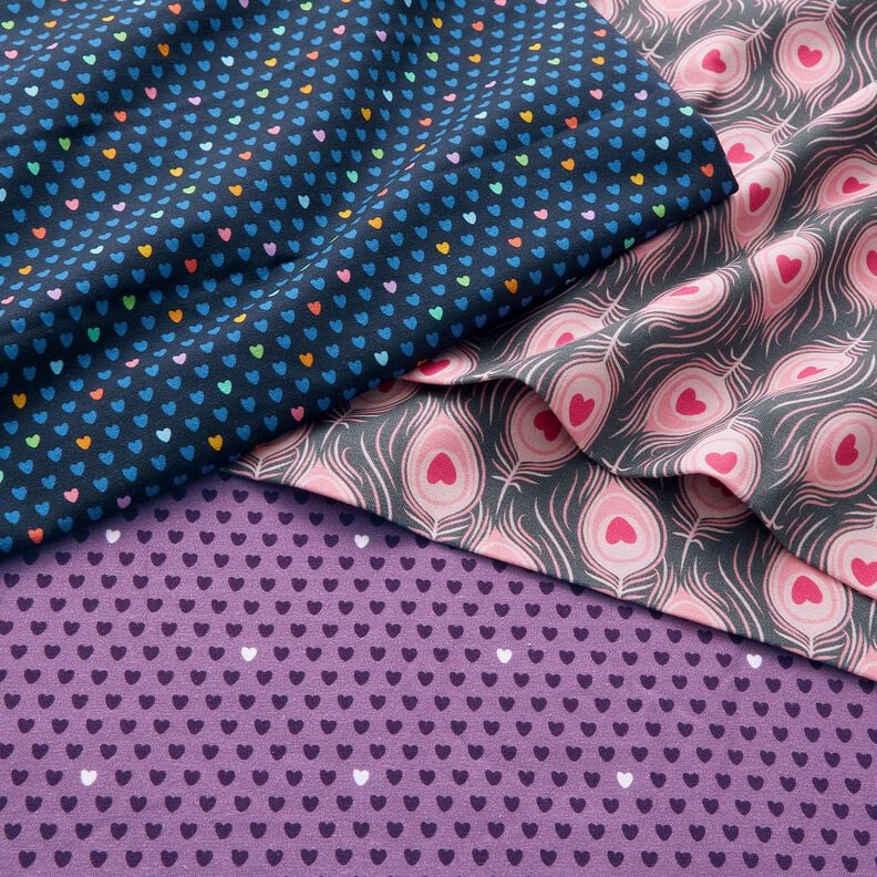 Baumwolljersey Pavo | Stoff&Liebe – königsblau/intensiv pink,  image number 5