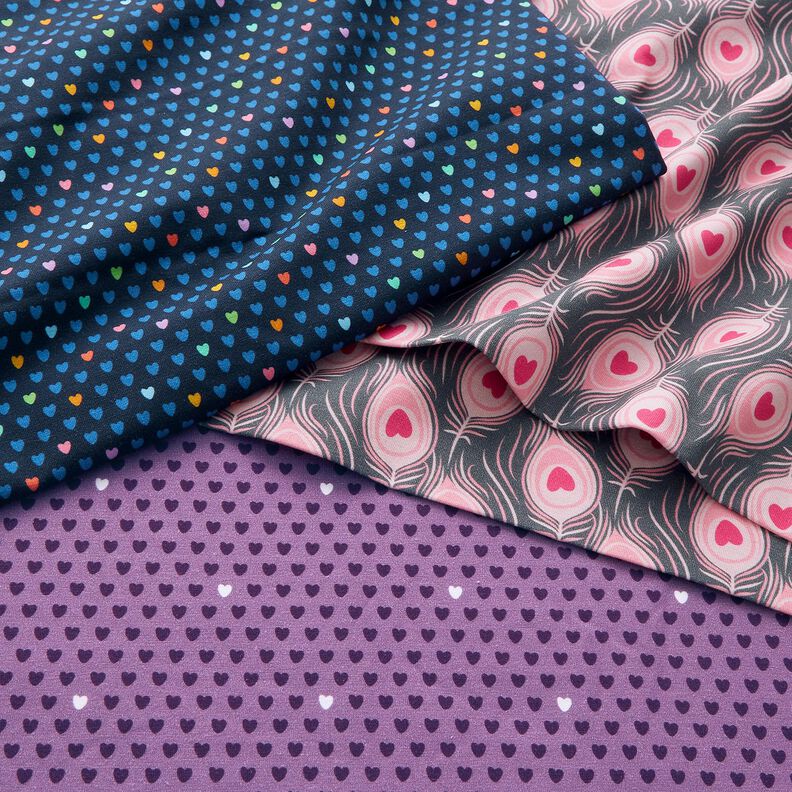 Baumwolljersey Pavo | Stoff&Liebe – königsblau/intensiv pink, image number 5